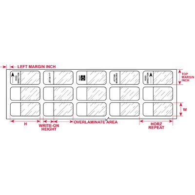 Brady JET-30-117-2 - Ink Jet Printable Labels - Self-Laminating Vinyl - 0.95" W x 1.38" H - White/Translucent - 2,000/Package