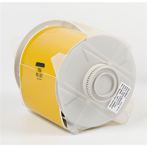 Brady 76701 - GlobalMark® Tape - Repositional Vinyl Film - 4" x 100' - Yellow