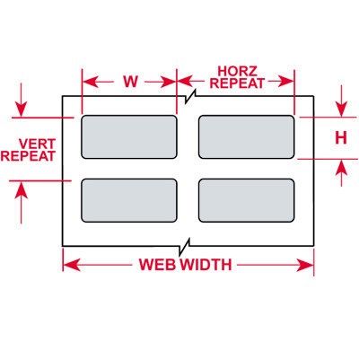 Brady THT-37-434-10 - Thermal Transfer Printable Labels - Metallized Polyester - 1.5" W x 0.5" H - Silver - 10,000/Roll