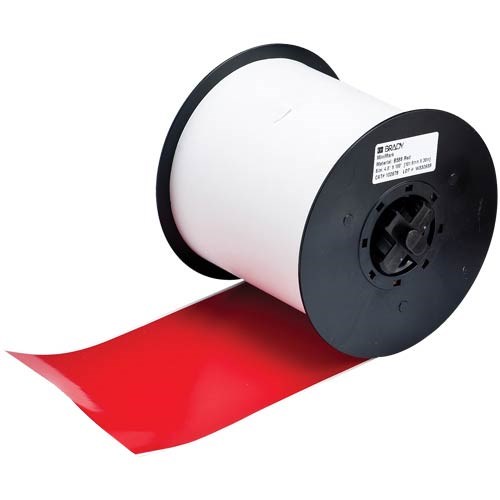 Brady 113196 - B-595 MiniMark™ Super Tough Indoor/Outdoor Vinyl Tape - 4" x 100' - Red