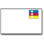 Brady 115767 - B-595 GlobalMark® RTK Color Bar Labels Indoor/Outdoor Vinyl Tape - 2.25" x 4" - Red/Blue/Yellow on White