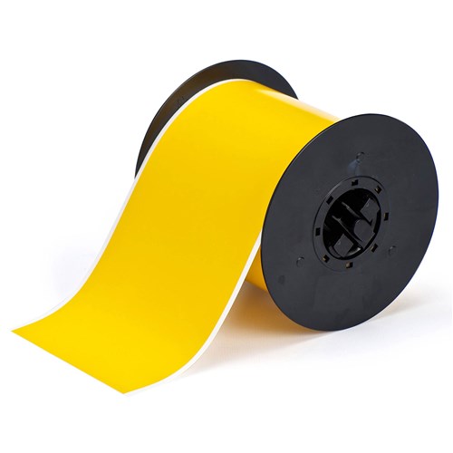 Brady B30C-4000-581-YL - B-581 Repositionable Vinyl - 4" x 100' - Yellow