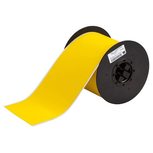 Brady B30C-4000-854-YL - B-854 ToughWash Metal Detectable Label - 4" x 50' - Yellow - 1/Roll