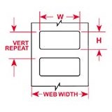 Brady THT-16-729-2.5 - B-729 Thermal Transfer Printable Label - Polyimide - 3" W x 0.25" H - White