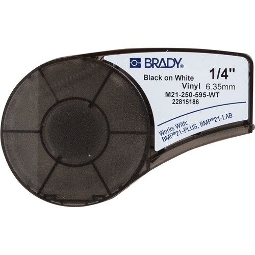 Brady M21-250-595-WT - B-595 M21 Series Label Cartridge - 21' x 0.25" - Black/White