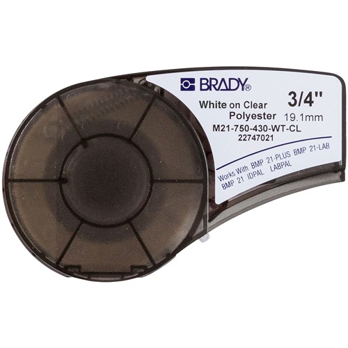 Brady M21-750-430-WT-CL - B-430 M21 Series Label Cartridge - 21' x 0.75" - Clear