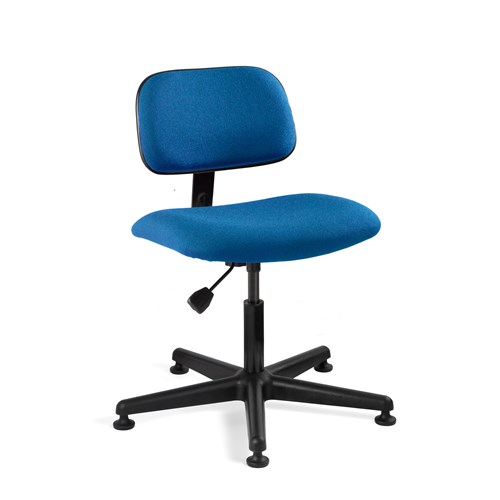 Bevco 4000-RB - Westmound 4000 Series Ergonomic Pneumatic Chair - Fabric - 16.5"-21.5" - Mushroom Glides - Royal Blue