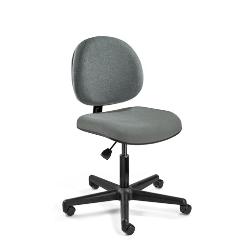 Bevco V4007CC-GY - LEXINGTON Value-Line V4 Series Ergonomic Pneumatic Chair - Upholstered - 17"-22" - Carpet Casters - Gray