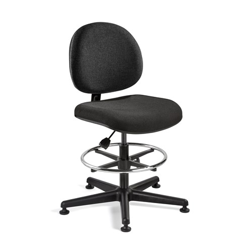 Bevco V4307MG-BK - LEXINGTON Value-Line V4 Series Ergonomic Pneumatic Chair - Upholstered - 20"-27.5" - Mushroom Glides - Black