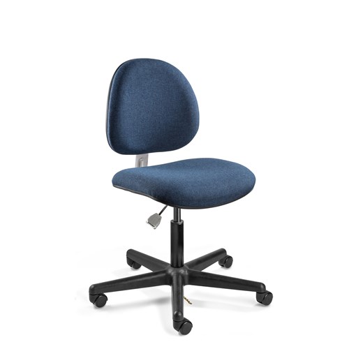 Bevco V800SHC-NY - LEXINGTON-E Value-Line ESD V8 Series Ergonomic ESD-Safe Pneumatic Chair - Fabric - 17"-22" - Hard Floor Casters - Navy