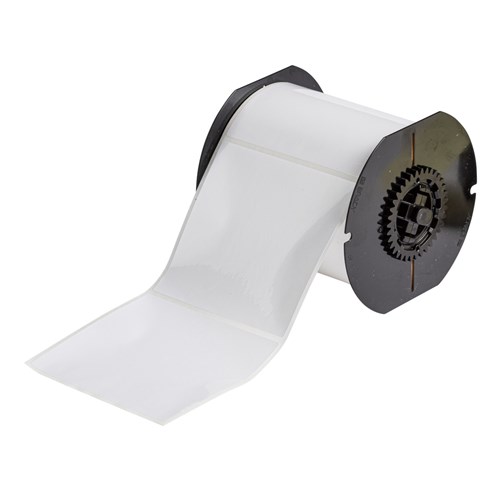 Brady B33-161-423 B33 Series - Glossy White Polyester Component and Barcode Labels - 4" H x 4" W - White - 450/RL