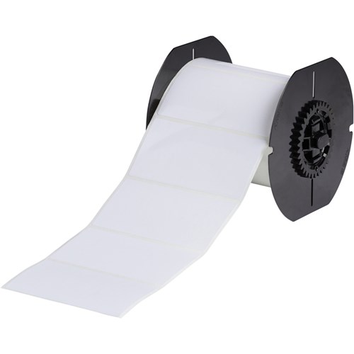 Brady B33-55-484 B33 Series - Flexible with Permanent Adhesive Labels - 2" H x 4" W - White - 750/RL