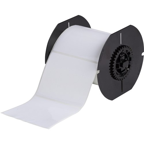 Brady B33-76-483 B33 Series - Polyester w/ Permanent Rubber-based Adhesive Labels - 3" H x 4" W - White - 500/RL