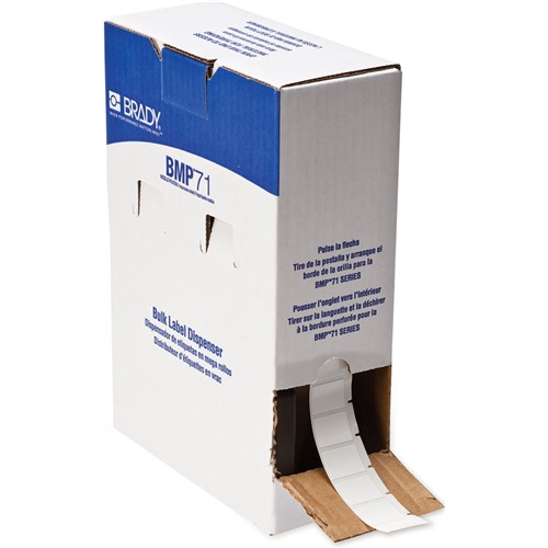 Brady BM-18-498 Vinyl CL -oth Labels - Bulk 0.75" H x 1"  W - White - 2500/RL