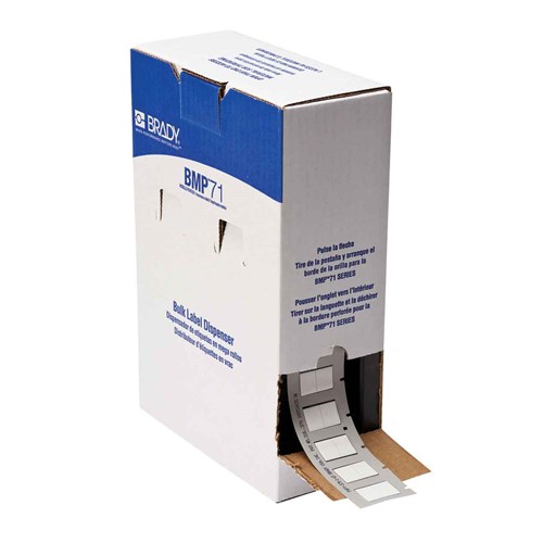 Brady BM-375-1-342-2 PermaSleeve Heat Shrink Wire and Cable Labels - 3/8" Dia Bulk - 0.5- White