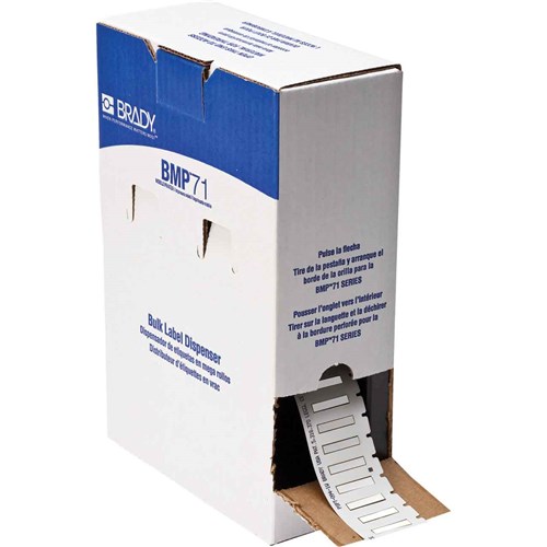 Brady BM-094-1-342 PermaSleeve Heat Shrink Wire and Cable Labels - 3/32" Dia Bulk - 1- White