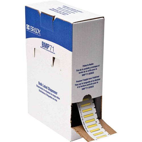 Brady BM-094-1-342-YL PermaSleeve Heat Shrink Wire and Cable Labels - 3/32" Dia Bulk - 1" - Yellow