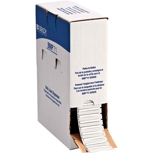 Brady BM-094-175-342-2 - PermaSleeve Heat Shrink Wire and Cable Labels - 3/32" Dia Bulk - 0.875" - White