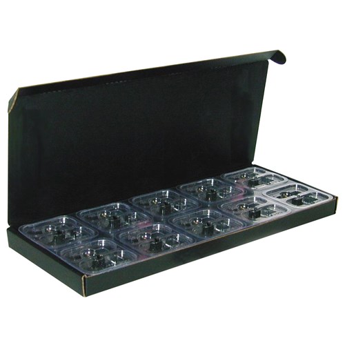 Conductive Containers (CCI) SM5060 - Surface Mount Component Shipping Box - ESD-Safe - 14.75" x 5.75" x 0.9375" - 15/Case