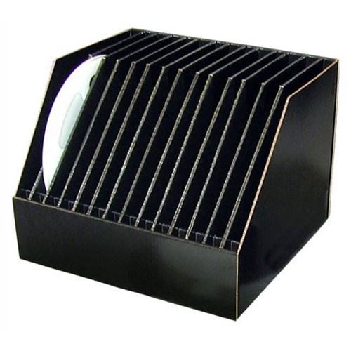 Conductive Containers (CCI) Reel-13BO - Corstat™ Bent-Over Edge Reel Bin - ESD-Safe - 17.5" x 15.875" x 13.25" - 5/Bundle