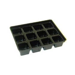 Conductive Containers (CCI) 13090 - CP Conductive Kitting Tray - 8.25" x 6.25" x 1.625" - 25/Set