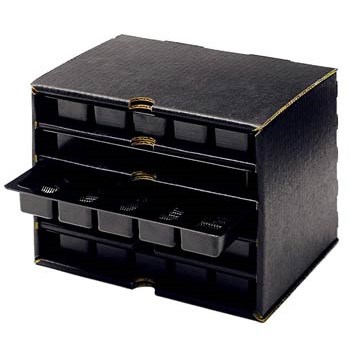 Conductive Containers (CCI) DC1230 - Corstat™ Drawer Cabinet - ESD-Safe - 10.1875" x 7.375" x 7.75" - 2/Set