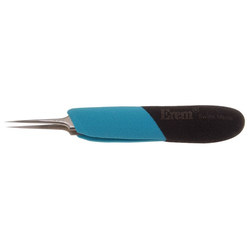 Erem E5SA - Ergonomic Micro-Point Tweezers - Straight - Anti-Magnetic - ESD-Safe - 5"