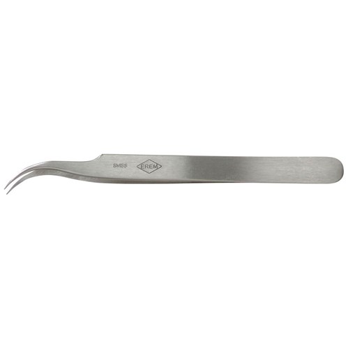 Erem 7SASL - Curved Point Tweezers - Stainless Steel - Anti-Magnetic - 4.5"