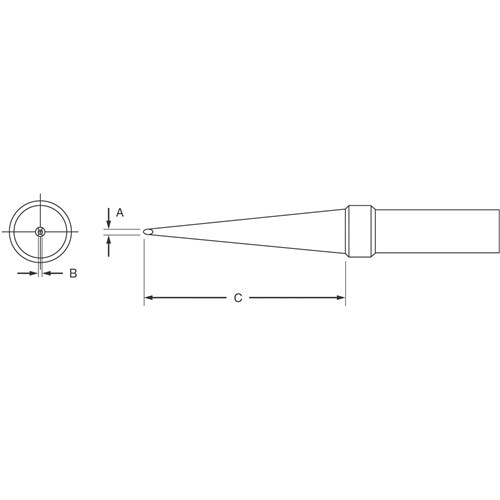 Weller ETM - ET Series Long Screwdriver Soldering Tip for PES51 Iron - 0.125" x 1"