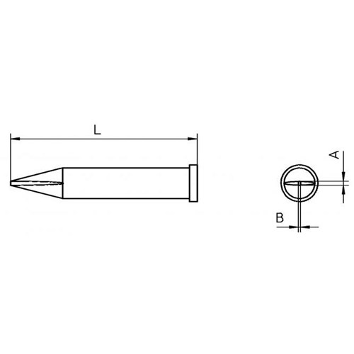 Weller T0054471399 - XTH Soldering Tip - Chisel - 0.8 x 0.4 mm