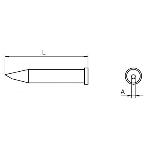 Weller T0054470899 - XTAA Soldering Tip - Angled Chisel - 1.6 mm