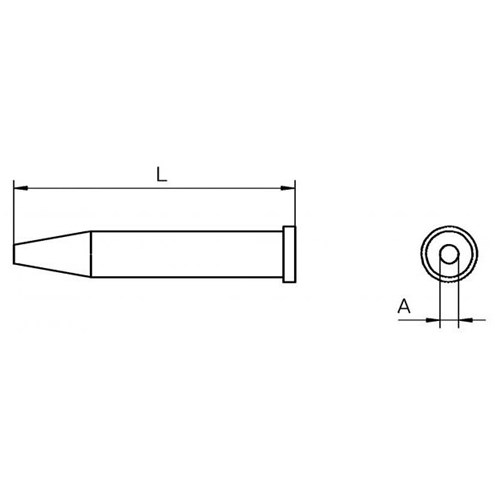 Weller T0054471599 - XTBS Soldering Tip - Round - 2.4 mm