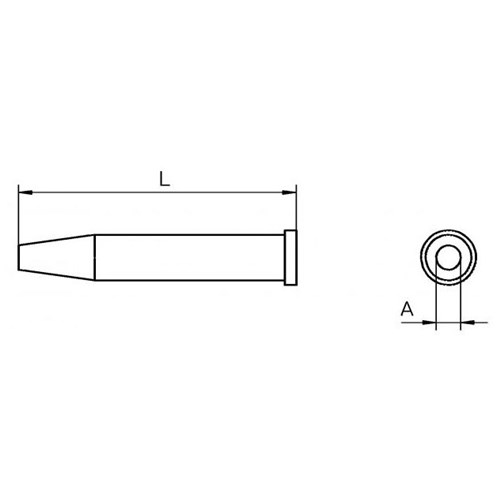 Weller T0054471699 - XTCS Soldering Tip - Round - 3.2 mm