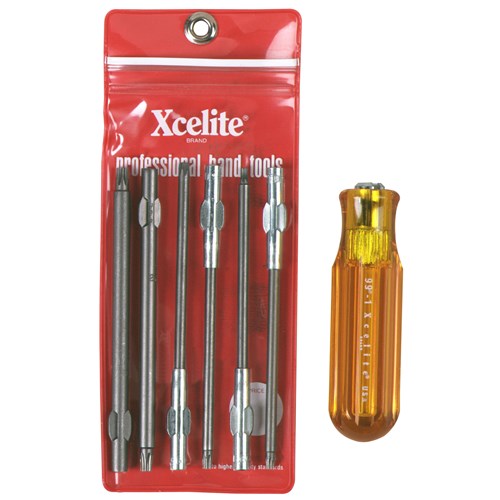 Xcelite 99XTD7 - 6-piece Series 99 Torx Screwdriver Blade Kit - Vinyl Pouch