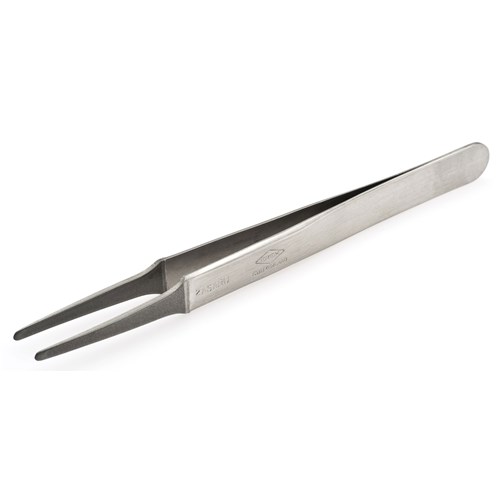 Erem 2ASARU - Stainless Steel Anti-Magnetic Precision Tweezers - Straight Large Round Tips - Smooth - 4.724"