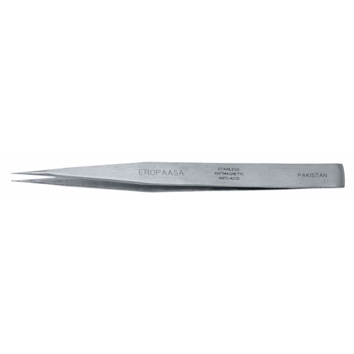 Erem EROPAASA - Stainless Steel Anti-Magnetic Tweezers - Straight Medium Tips - Smooth - 5"