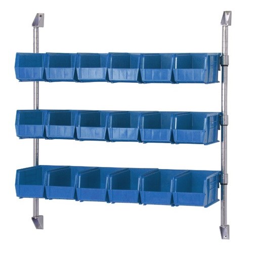 Quantum CAN-34-36BH-230BL - Cantilever Bin Holder Post Wall Mount - 36"W x 10-7/8"D x 34"H