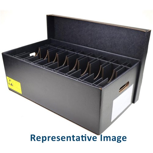 Conductive Containers (CCI)  4204-1 Corstat Tote Series - Box Dimensions 21.5" x 18.5" x 4.25" - 5 BX/CS