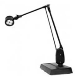 Dazor LED-CA27DB-BK - EcoFlex LED Lamp w/Desk Base - 24" Reach - Dimmable Switch - 14W - Black