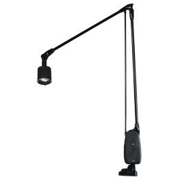 Dazor 6124-BK - 20W Halogen Lamp w/Clamp Base - 28" Reach - On/Off Switch - Black