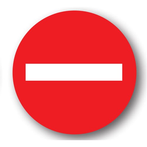 Ergomat UEN-1748 - DSV-SIGN 256 Durastripe Circle Floor Sign - Do Not Enter - 16"