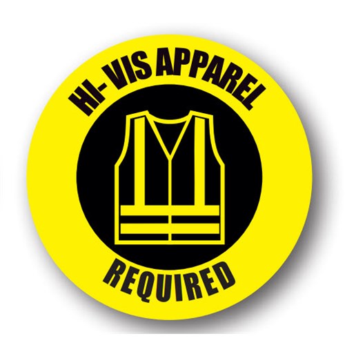 Ergomat Durastripe Circle Sign - Hi-Vis Apparel Required