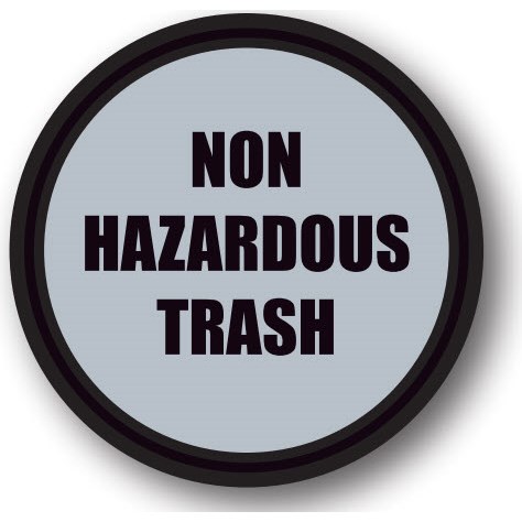 Ergomat UEN-1577 - DSV-SIGN 900 Durastripe Circle Floor Sign - Non Hazardous Trash - 30"