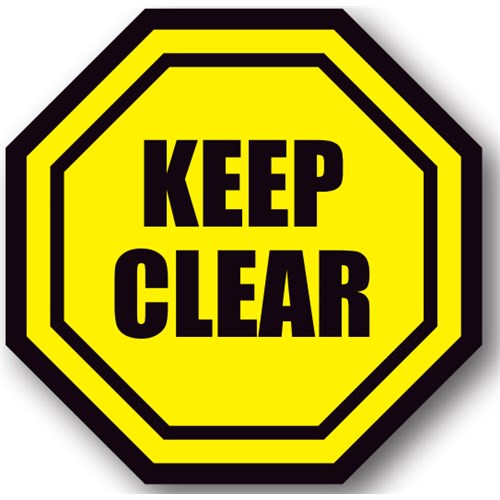 Ergomat UEN-1069 - DSV-SIGN 144 Durastripe Octagon Floor Sign - Keep Clear - 12"