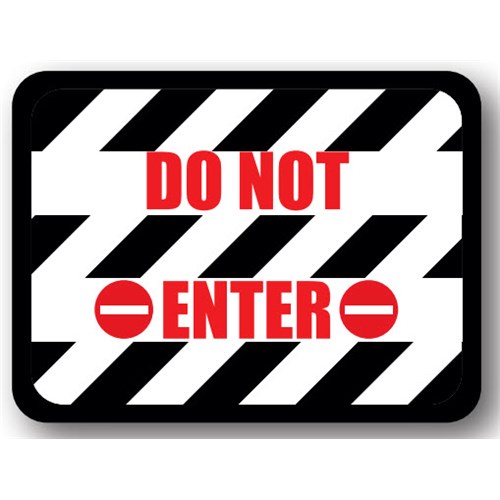 Ergomat UEN-2266 - DSV-SIGN 108 Durastripe Rectangle Floor Sign - Do Not Enter - 12" x 9"