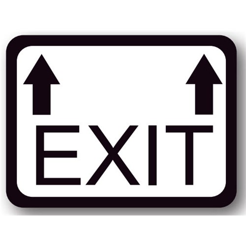 Ergomat UEN-2137 - DSV-SIGN 630 Durastripe Rectangle Floor Sign - Exit - 30" x 21"