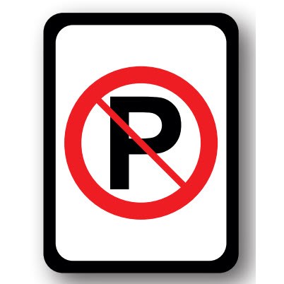 Ergomat UEN-2316 - DSV-SIGN 432 Durastripe Rectangle Floor Sign - NO PARKING - 24" x 18"