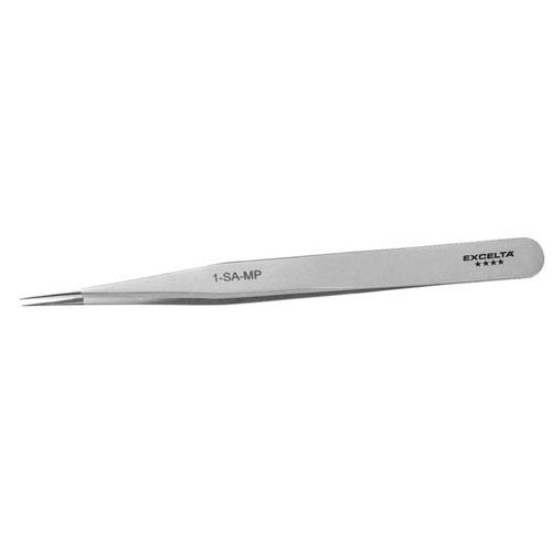 Excelta 1-SA-MP - 4-Star Straight Tip Fine Slender Point Forcep - 4.5"