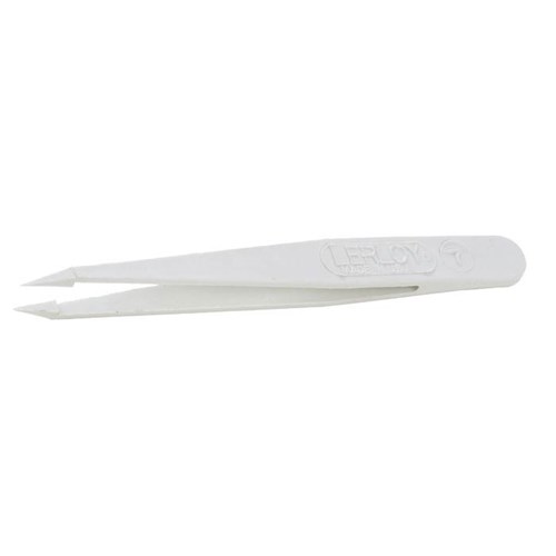 Excelta 7-LER - 1-Star Glass Filled Delrin Plastic Handling Tweezers - Plastic - 4.5"