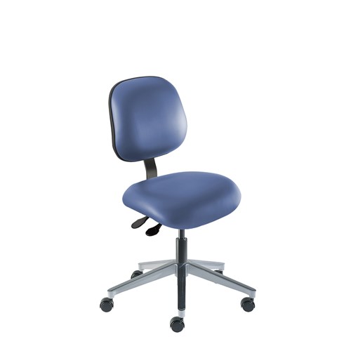 Biofit EEW-L-RC-T-XF-XA-06-P28542 - Elite Series Chair - 17" - 22" - Black Powder Coated - Blue Vinyl